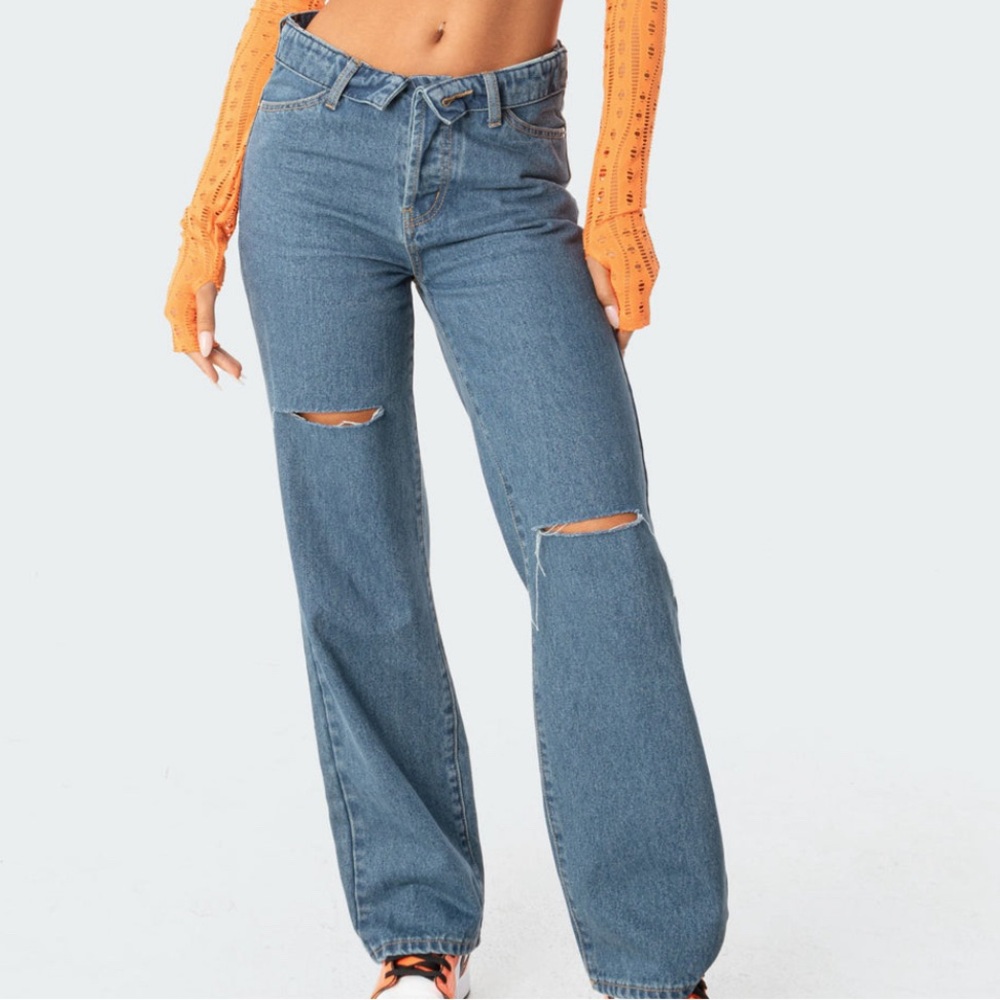 Edikted folded jeans
